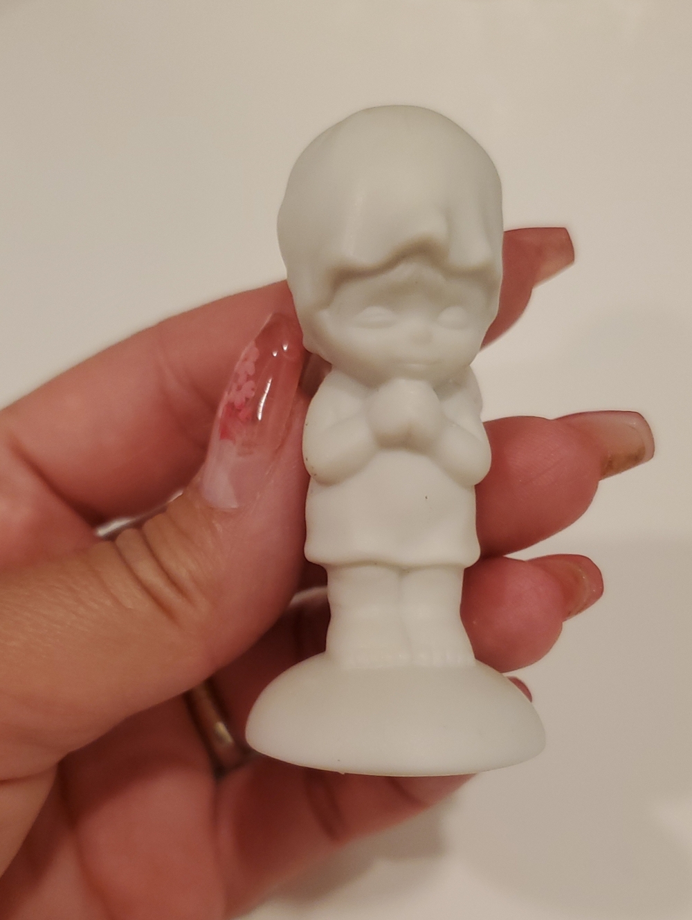 White Praying Child Figurine Kids Toy